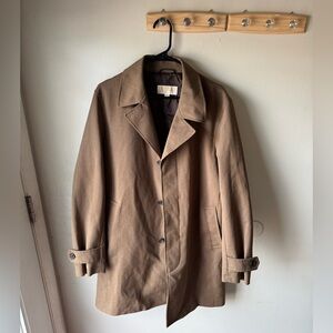 Michael Kors Men’s Tan Car Coat Jacket - Size Medium (38R-40R) - Classic Fit